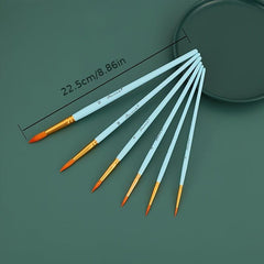 6 Macaron Series Paint Brushes Set Art Pigment Pen Set
