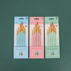 6 Macaron Series Paint Brushes Set Art Pigment Pen Set