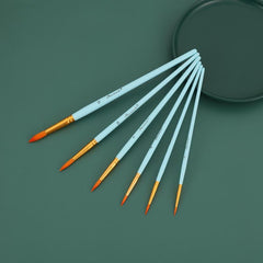 6 Macaron Series Paint Brushes Set Art Pigment Pen Set
