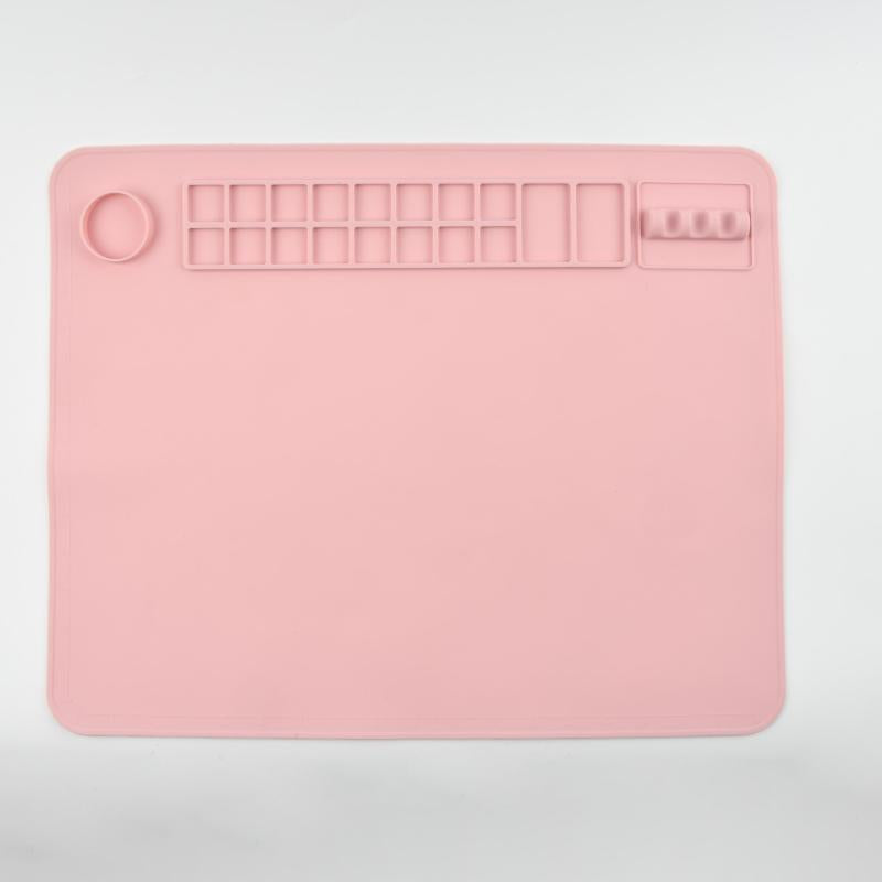 Silicone Craft Mat with Water Cup and Paint Holder - Resin Mat for DIY Projects