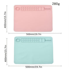 Silicone Craft Mat with Water Cup and Paint Holder - Resin Mat for DIY Projects