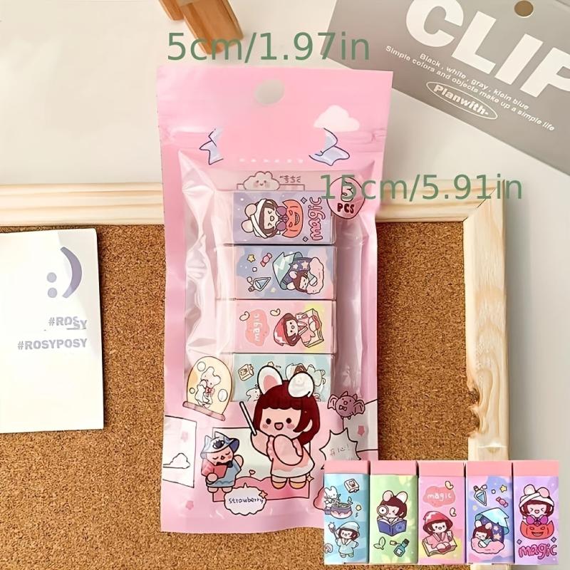 Primary School Students Cartoon Eraser, No Marks, Creative Bag Packaging