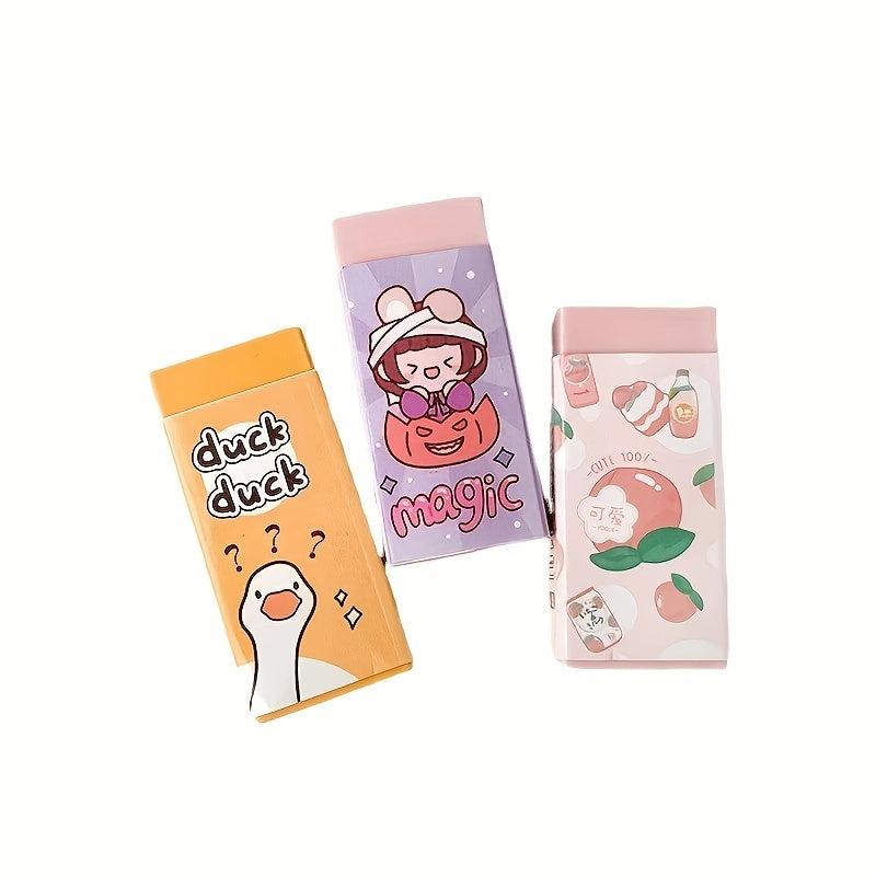 Primary School Students Cartoon Eraser, No Marks, Creative Bag Packaging