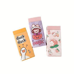 Primary School Students Cartoon Eraser, No Marks, Creative Bag Packaging