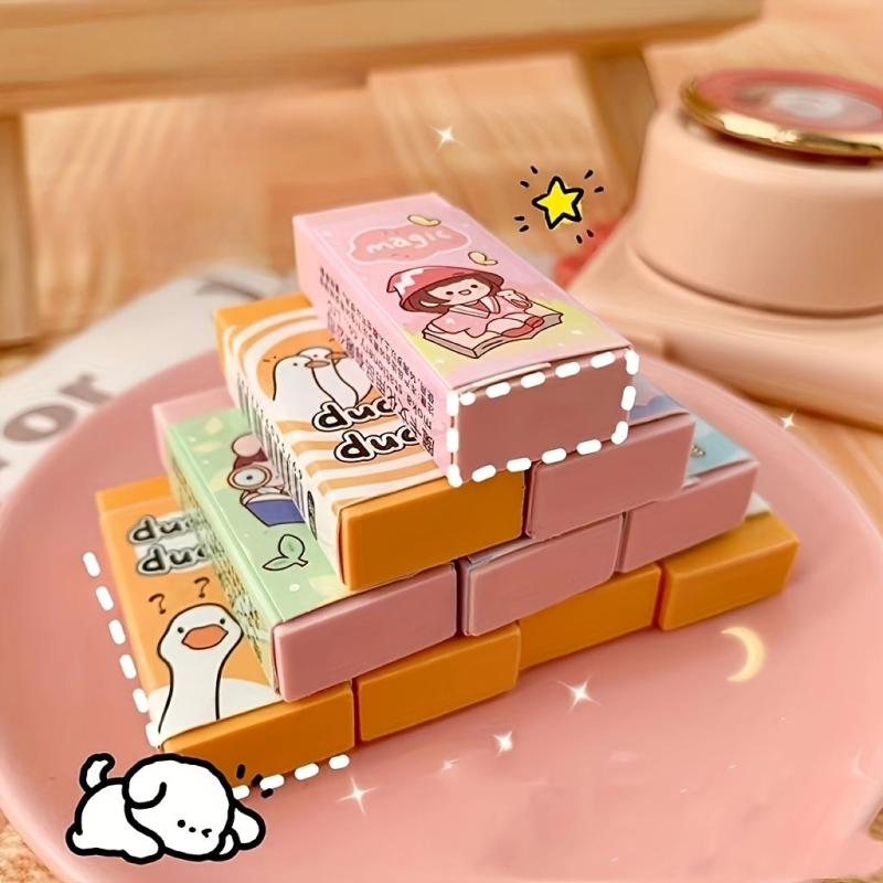 Primary School Students Cartoon Eraser, No Marks, Creative Bag Packaging