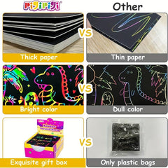 100pcs Rainbow Scratch Off Craft Kit for Kids DIY Party Favor Birthday Christmas