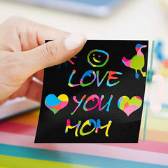 100pcs Rainbow Scratch Off Craft Kit for Kids DIY Party Favor Birthday Christmas