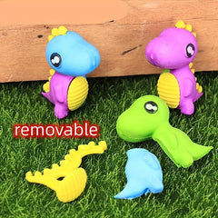 4 Pcs Dinosaur Pencil Eraser Set Kids School Supplies