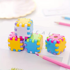 Colorful Cartoon Tesseract Pencil Sharpener for Kids & Students