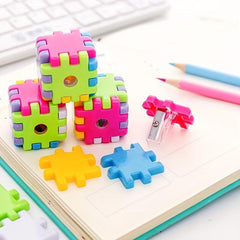 Colorful Cartoon Tesseract Pencil Sharpener for Kids & Students