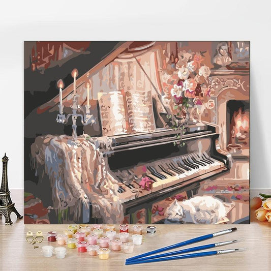 Acrylic Painting Set, Paint By Numbers Kit for Beginners, Home Wall Decor
