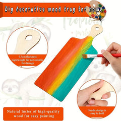 12pcs Unfinished DIY Mini Cutting Board Wooden Cooking Butcher