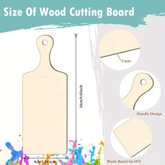 12pcs Unfinished DIY Mini Cutting Board Wooden Cooking Butcher