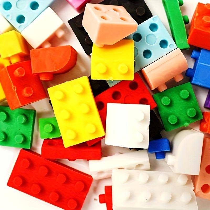 Gingham Eraser Student Stationery Gift Building Block Eraser DIY