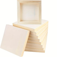 Unfinished Wood Canvas Panels Kit for Painting Art & Crafts