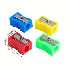 7pcs Plastic Rectangular Pencil Sharpener Student Supplies Mini Pencil Sharpener
