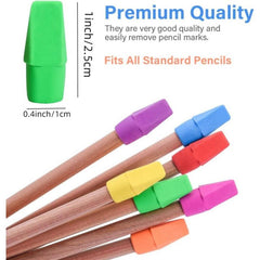 120pcs Pencil Erasers Cap Eraser Studying Supplies 8 Colors