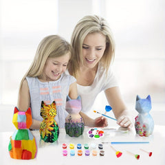 DIY Cat Lamp Art Kit 2 Cat Arts And Crafts Paint Projects