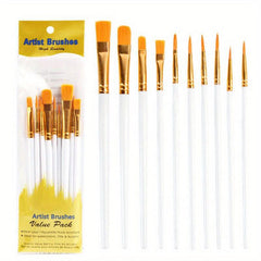 20 Piece Paint Brush Set for Acrylic Watercolor Face Painting Canvas Rock Art
