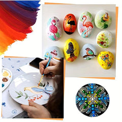 20 Piece Paint Brush Set for Acrylic Watercolor Face Painting Canvas Rock Art