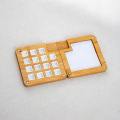 Children's Wooden Watercolor Paint Box with 15 Grids