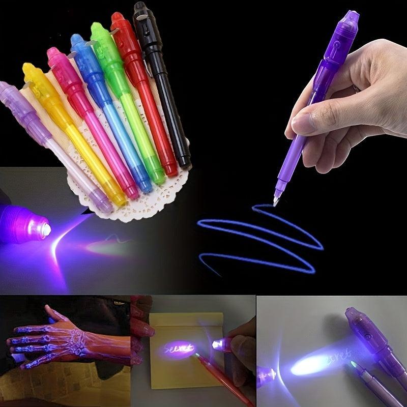 Luminous Pen Magic Purple 2 In 1 UV Light Combo Drawing Invisible Ink Pen