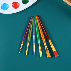6 Pack Colorful Art Supplies Paint Pens, Brushes, Hooks & More