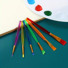 6 Pack Colorful Art Supplies Paint Pens, Brushes, Hooks & More