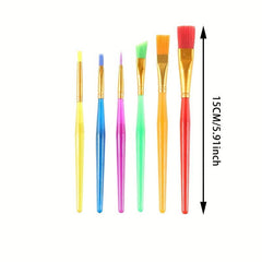 6 Pack Colorful Art Supplies Paint Pens, Brushes, Hooks & More