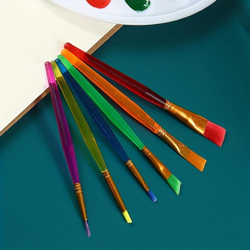 6 Pack Colorful Art Supplies Paint Pens, Brushes, Hooks & More
