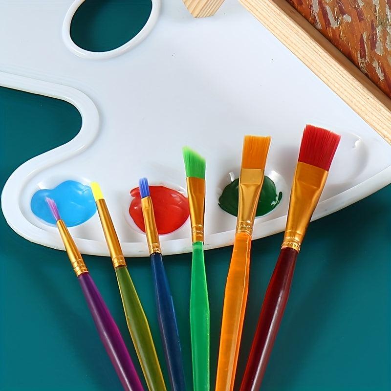 6 Pack Colorful Art Supplies Paint Pens, Brushes, Hooks & More
