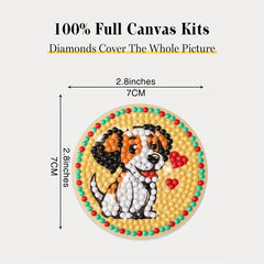 2pcs Acrylic Glass Diamond Painting Car Coasters, DIY Upgrade for GM Parts