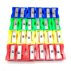 10 Plastic Rectangular Pencil Sharpeners Student Supplies