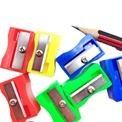 10 Plastic Rectangular Pencil Sharpeners Student Supplies