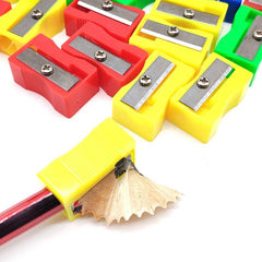 10 Plastic Rectangular Pencil Sharpeners Student Supplies