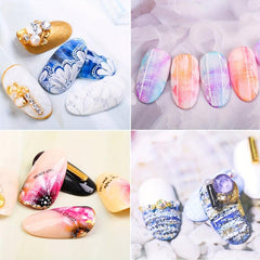 5pcs Nail Art Crystal Pen Set Acrylic Sequin Rod Nail Polish Pen