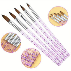 5pcs Nail Art Crystal Pen Set Acrylic Sequin Rod Nail Polish Pen