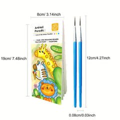 Watercolor Paint Set 20 Patterns 6 Colors Palettes Mini Travel Art Kit
