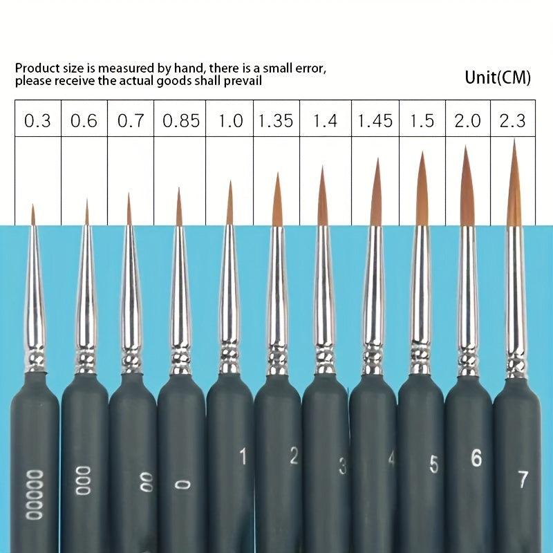11pcs Micro Hook Line Pen Watercolor Extra Fine Hand painted Pen Set