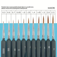 11pcs Micro Hook Line Pen Watercolor Extra Fine Hand painted Pen Set