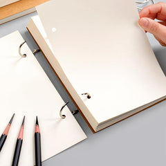 8K Cowhide Soft Cover Sketchbook 160g Art Notepad Drawing Book