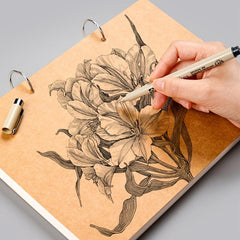 8K Cowhide Soft Cover Sketchbook 160g Art Notepad Drawing Book