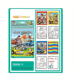 Reusable Water Painting Book for Kids - Kindergarten Puzzle Painting Book