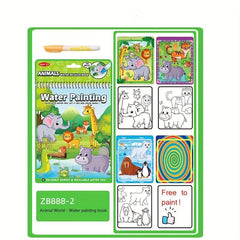 Reusable Water Painting Book for Kids - Kindergarten Puzzle Painting Book
