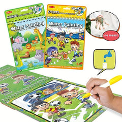 Reusable Water Painting Book for Kids - Kindergarten Puzzle Painting Book