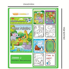 Reusable Water Painting Book for Kids - Kindergarten Puzzle Painting Book