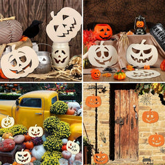 Wooden Pumpkin Cutout DIY Blanks for Halloween Thanksgiving Fall