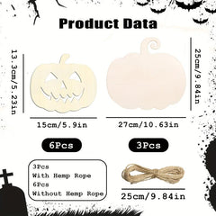 Wooden Pumpkin Cutout DIY Blanks for Halloween Thanksgiving Fall