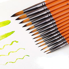 14pcs Watercolor Gouache Acrylic Painting Brushes DIY Painting Tools