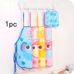 2pcs Kids Cartoon Painting Aprons Waterproof Anti-dress Baby Coverall Bibs
